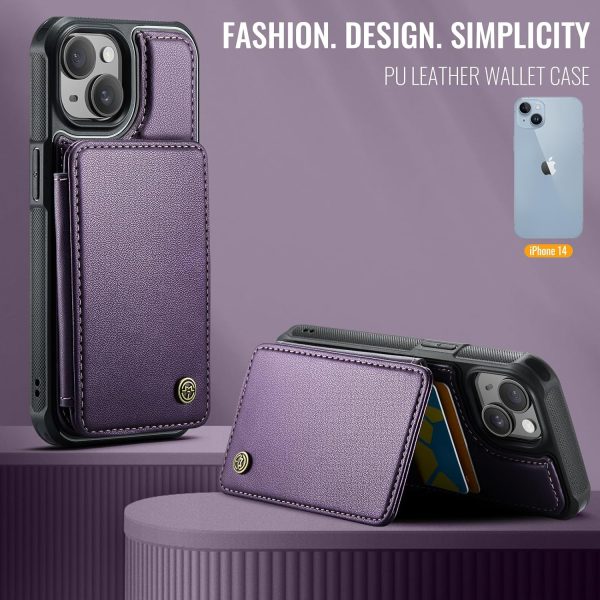 Vinich iPhone 14 Flip Wallet Case Faux Leather-7