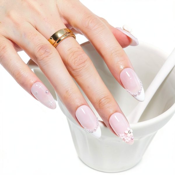 AzureBeauty Nude Pink Glitter Dip Powder Kit-2