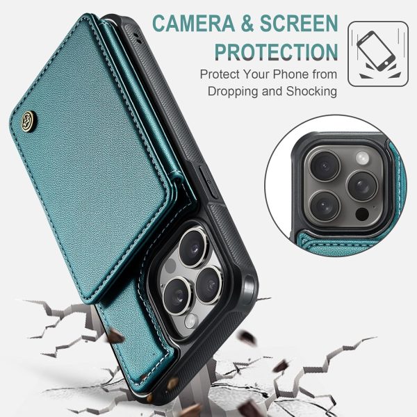 Vinich iPhone 13 Pro Max Flip Wallet Case Leather-5