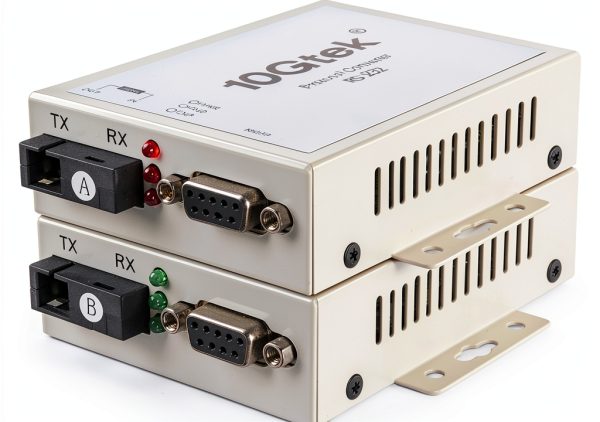 10Gtek RS-232 Fiber Converter 20km SC Single Mode-1