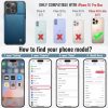 Vinich iPhone 16 Pro Max Flip Wallet Case Faux Leather Blue-1