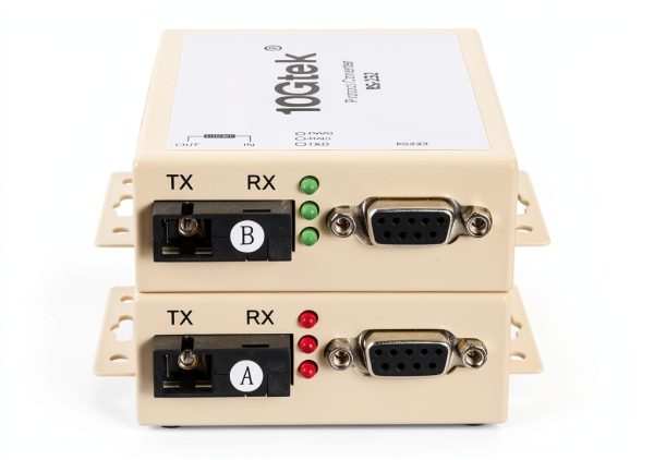 10Gtek RS-232 Fiber Converter 20km SC Single Mode-2