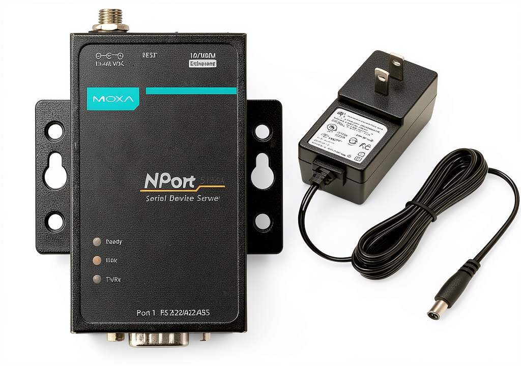 Moxa device server installed in an industrial control panel