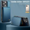 Vinich iPhone 16 Pro Max Flip Wallet Case Faux Leather Blue-7