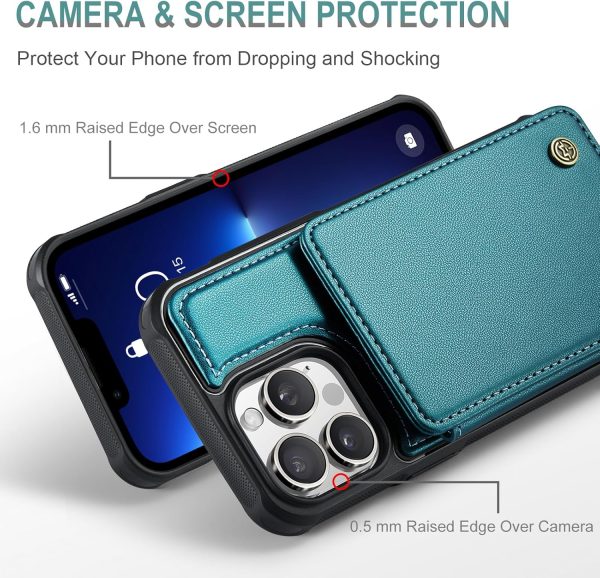 Vinich iPhone 13 Pro Max Flip Wallet Case Leather-2