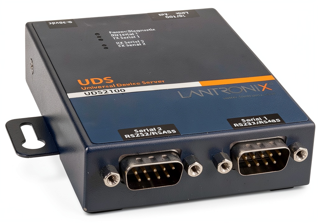 'Lantronix device server on a wall'
