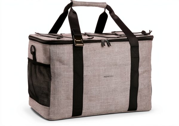 Amazon Basics Collapsible Insulated Cooler Bag Gray 40L 50 Can-0