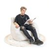 Cvortll Bean Bag Chair Faux Fur Memory Foam-3