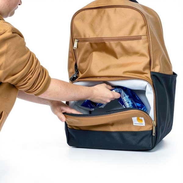 Carhartt Insulated Cooler Backpack 24 Can Gravel Weather Resistant-7