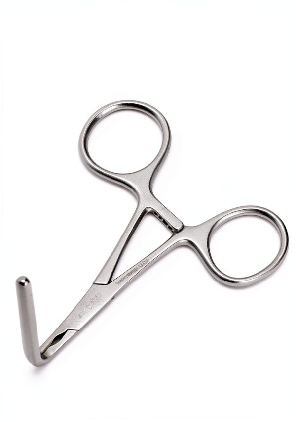 DeBakey Ring Handled Bulldog Clamp Forceps 90 Degree Angle - B Med-0
