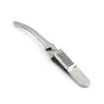 Micro Bulldog Clamp AAProTools Curved Tip Serrated Jaws 6.3cm Steel-0