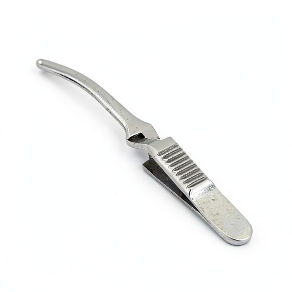 Micro Bulldog Clamp AAProTools Curved Tip Serrated Jaws 6.3cm Steel-0