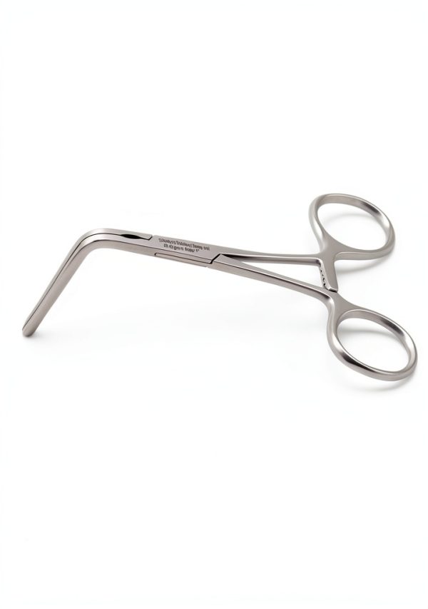 DeBakey Ring Handled Bulldog Clamp Forceps 90 Degree Angle - B Med-1